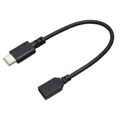 BAUT Type-C/micro変換ケーブルUSB2.0 3A0.1mBK BCUSMC30010BK [▲][AS]