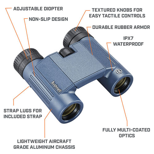 Bushnell 完全防水双眼鏡 H2O8×25WP 138005R [▲][AS]