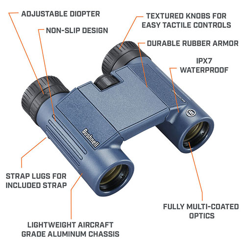 Bushnell 完全防水双眼鏡 H2O10×25WP 130105R [▲][AS]