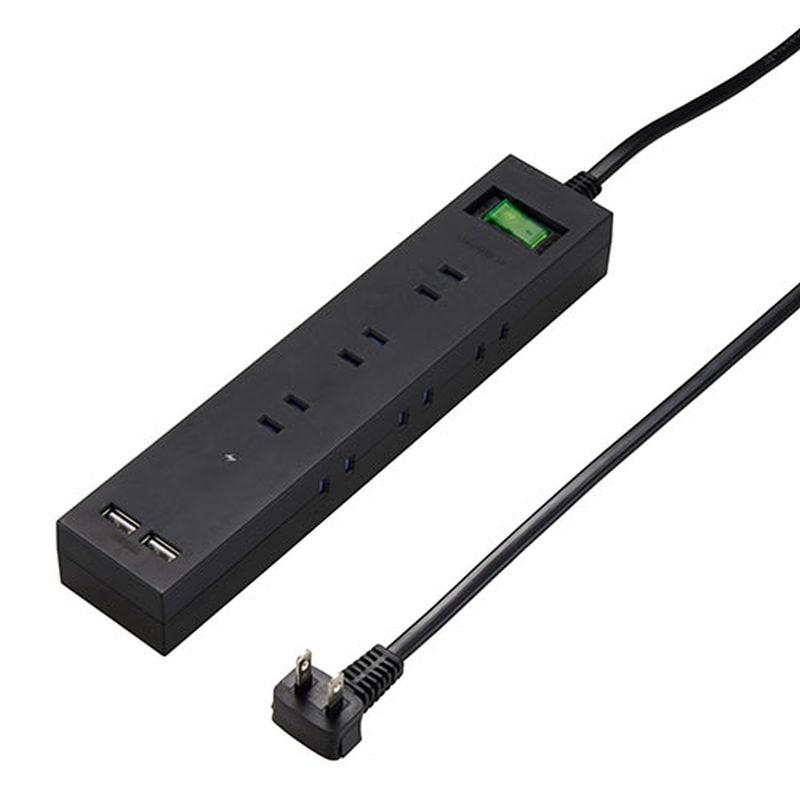 ●3方向にAC差込口が付いています。 ●合計3.4AのUSBポートが2つ付いています。 ●ホコリの侵入を防止する安全シャッター付です。 ●ホコリや湿気によって発生するトラッキング火災を予防する絶縁カバー付きです。 ●電源を一括でON/OFFできるブレーカー機能付き●材質:ABS ●個口数:9 ●USBポート:2(合計3.4A) ●プラグ形状:L型 ●コード長:2m ●定格容量:合計1400W ●最大サージ電圧:6000V ●制限電圧:650V ●本体寸法:(W)47×(H)230×(D)31mm ●本体重量:約400g ●包装形態:ブリスター ●パッケージ寸法:(W)118×(H)340×(D)65mm ●パッケージ重量:約460g備考※メーカー取り寄せ商品となりますので、ご注文後の注文キャンセルはお承りできません。※メーカー取り寄せ商品となりますので、返品交換は一切お受けいたしかねます。ただし初期不良の場合でメーカーに在庫が確認できる場合は交換にて対応致します。※商品開梱後は組み立てやご使用の前に、コンディション・付属品類が揃っていることをご確認ください。 お客様の都合による返品・交換はお受けできませんので、ご注意ください。※メーカー取り寄せ商品となりますので、メーカー欠品の場合はご注文をキャンセルさせていただきます。あらかじめご了承ください。