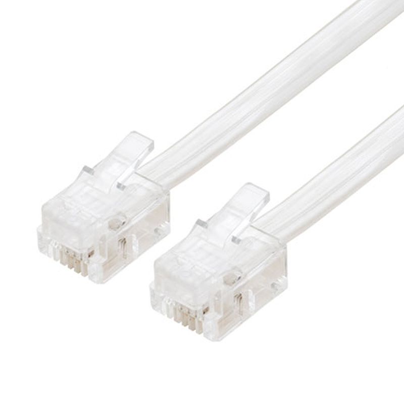 ミヨシ 電話機コード 6極4芯 2m 白 DC...の紹介画像2