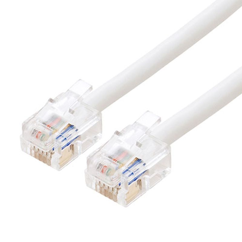 ミヨシ 電話機コード 6極6芯 10m 白 DC-610/WH [▲][AS]