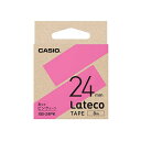 カシオ計算機 Lateco専用詰替用テープ/ピンクに黒文字/24mm XB-24PK [▲][AS]