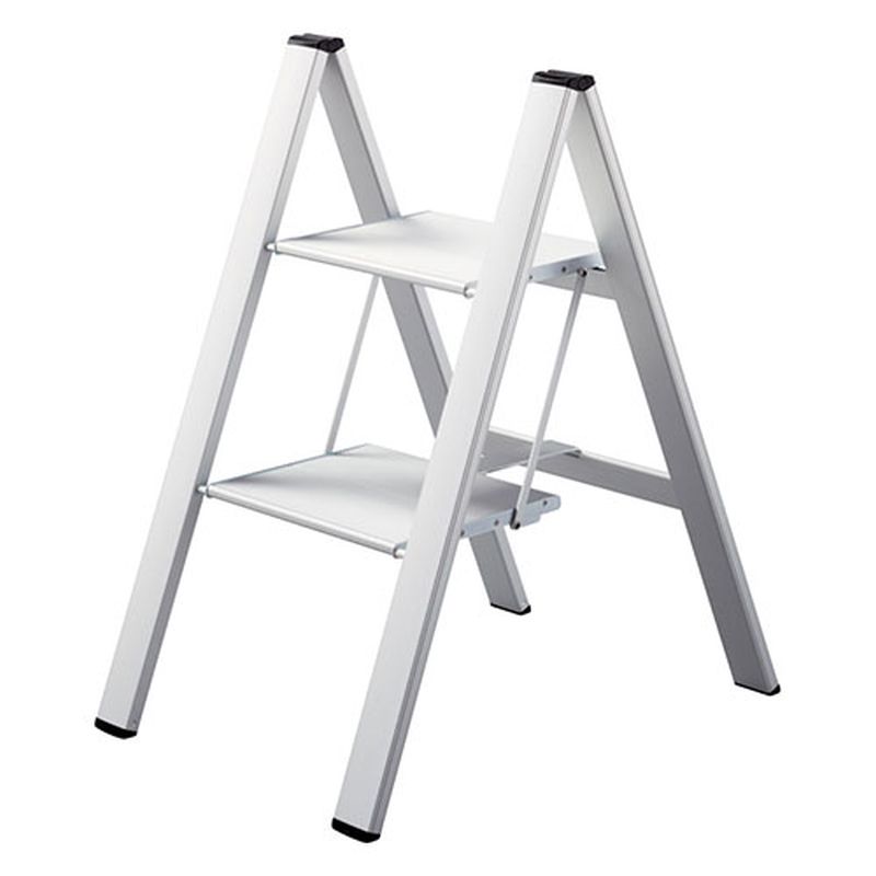 スリムステップ 2段 シルバー K21103214 折りたたみ可 シルバー 踏み台 [▲][AS]