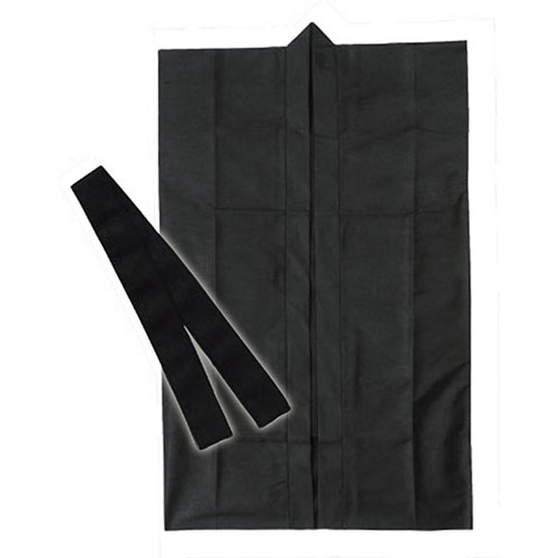 ARTEC ロングハッピ不織布 黒 J ハチマキ付 ATC1166 イベント 発表会 [▲][AS]