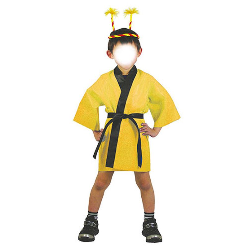 ARTEC カラー不織布ハッピ 子供用 S 黄 ATC1297 イベント 発表会 [▲][AS]