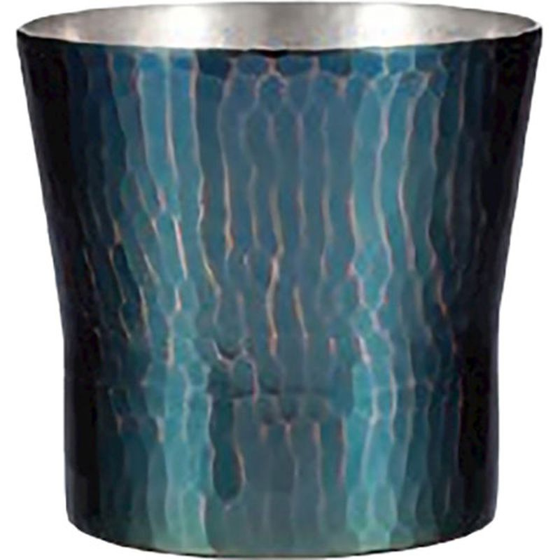 新光金属 純銅青被仕上げ 手打ち鎚目ぐい呑み BR-004B 食器 家飲み おしゃれ [▲][AS]