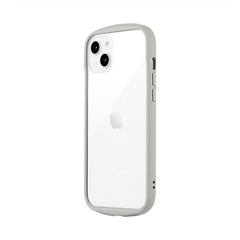 iPhone 14 Plus 耐衝撃ハイブリッドケース Cleary ライトグレー LN-IA22PLCLGY
