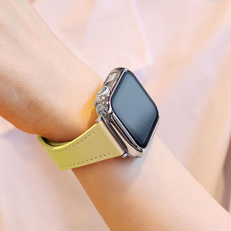 EGARDEN ガラスフィルム一体型ケースfor Apple Watch 45mm シルバー EG24877AWSV [▲][AS]
