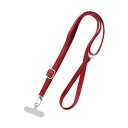 LEPLUS NEXT スマートフォン(汎用) ショルダーストラップ SHOULTY MULTI STRAP PUレザータイプ レッド LN-SS02RD [▲...