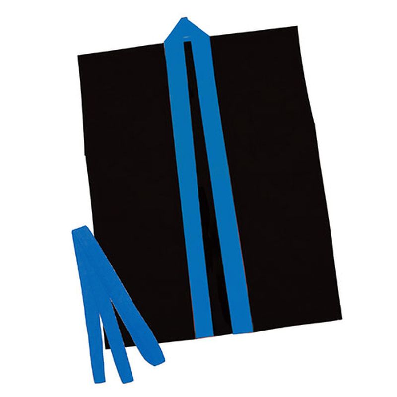 【20個セット】 ARTEC カラー不織布ハッピ子供用袖無 S黒(青襟) ATC3265X20 [▲][AS]