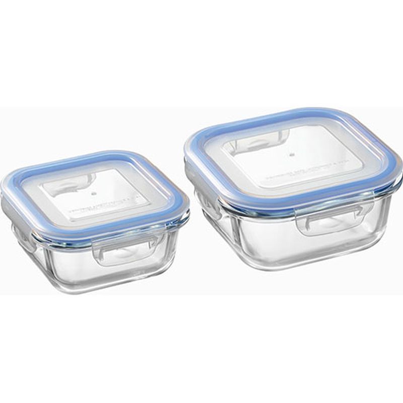 Storage Bins - レッシュ 耐熱ガラス容器2Pセット C4138519 保存容器 [▲][AS]
