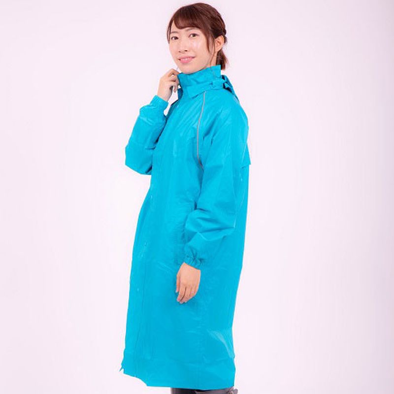 トキワ 雨先案内人 サイクルコート ターコイズブルー M+サイズ 3193-TQ-M+ レインコート [▲][AS]