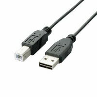 【ELECOM(エレコム)】USB2.0ケーブル リバーシブルコネクタ A-Bタイプ ノーマル 3m ブラック[▲][EL]