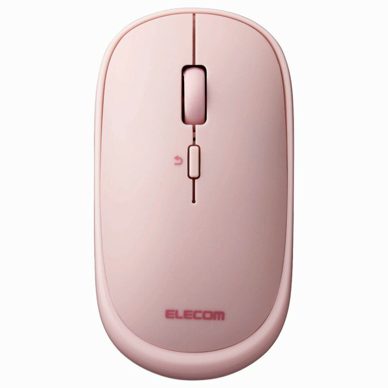 【ELECOM(エレコム)】ワイヤレスマウス BlueLED Bluetooth 4ボタン 薄型 モバイルマウス 収納ポーチ付き 割り当て機能 ピンク[▲][EL]