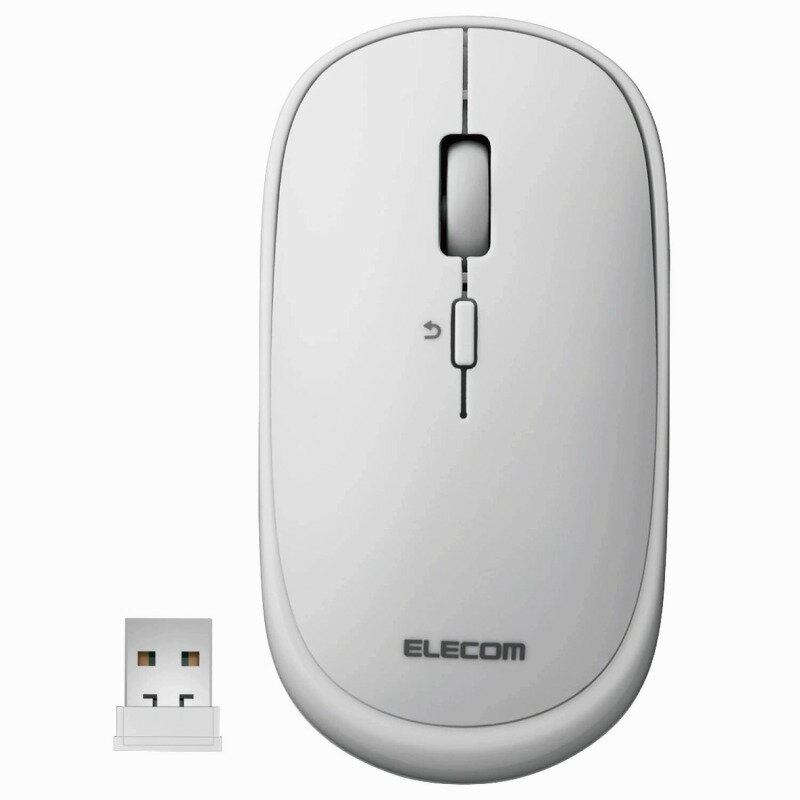 【ELECOM(エレコム)】ワイヤレスマウス BlueLED 無線 ( USB 2.4GHz ) 4ボタン 薄型 モバイルマウス 収納ポーチ付き …