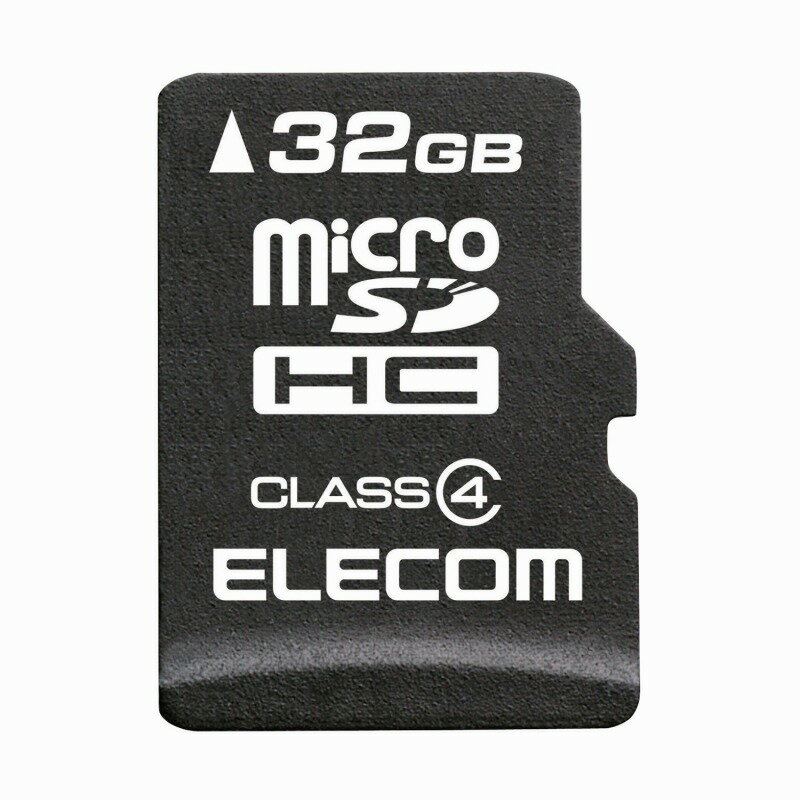 【ELECOM(エレコム)】マイクロSD カード 32GB Class4 SD変換アダプタ付 データ復旧サービス[▲][EL]