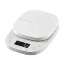 【ELECOM(エレコム)】キッチンスケール デジタル はかり 最小 0.1g 最大 2kg タイマー機能 ホワイト 自動電源オフ 見やすいバックライト パスタ...