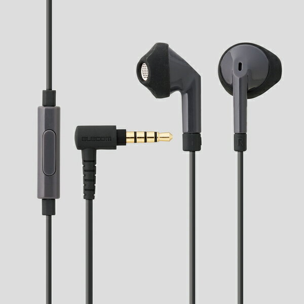 【ELECOM(エレコム)】ステレオヘッドホン(マイク付) セミオープン型 φ3.5 13.6mmドライバ FAST MUSIC F10IM ブラック[▲][EL]