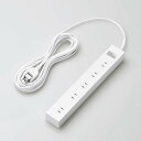 【ELECOM(エレコム)】延長コード 電源タップ コンセント 2P 10個口 5m 一括スイッチ マグネット 雷サージ ホコリシャッター付 スイングプラグ ホ...