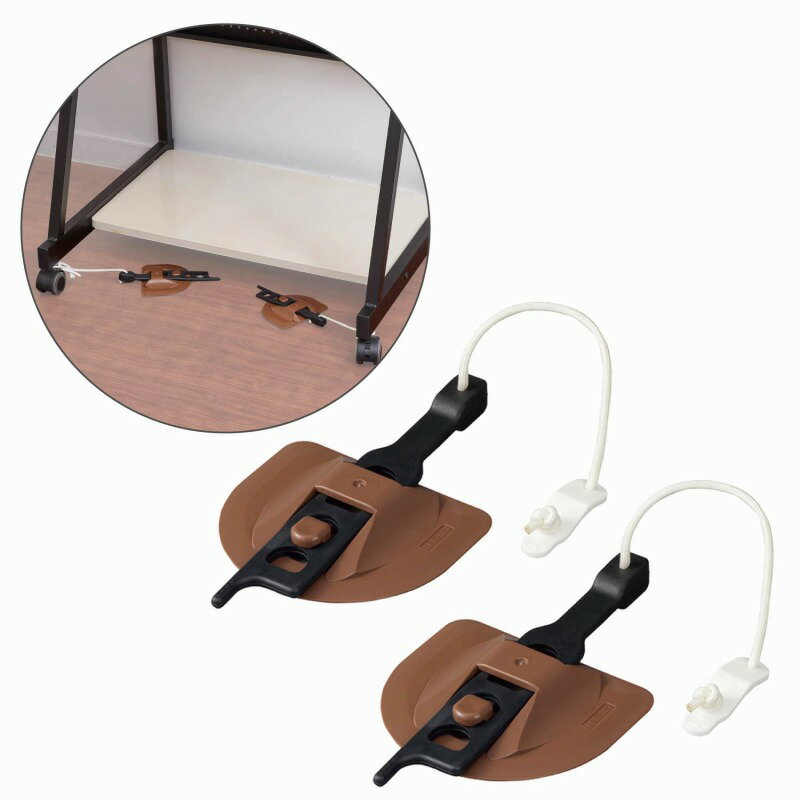 【ELECOM(エレコム)】耐震キャスターストッパー 耐荷重80kg[▲][EL]