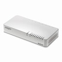 【ELECOM(エレコム)】スイッチングハブ 1000BASE-T対応 8ポート プラスチック筐体 電源内蔵 小型 EU RoHS指令準拠(10物質) ホワイト...