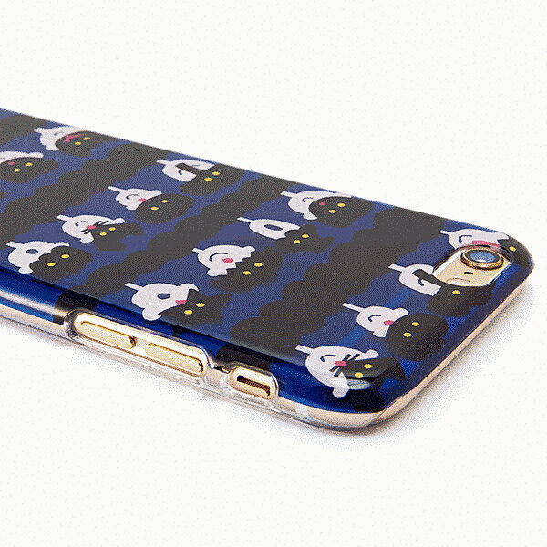 【お買い物マラソン限定50円OFFクーポン】iPhone 6S／iPhone 6 共通 アイウエオアイフォンケース/アニマルマスクBL/BK スマートフォンケース スマホケース [▲][G]