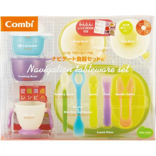 離乳食の初期から完了期までをしっかりサポートする食器セットとコンパクトな調理セットです！●食洗機、電子レンジOK！●かんたん！レシピBOOK付き！個装サイズ：390X310X96mm個装重量：約965g内容量：1セット製造国：中国【セット内容】＜離乳食調理器＞すり皿・ミニざる・調理ボウル・ヌードルカッター・マッシャー＆ミニおにぎりスプーン＜食器＞ランチプレートセット・ご飯茶碗・深皿・ミルクカップ・フィーディングスプーン・スプーン・フォーク・レンジ用フタ愛情満点レシピ付き【容量】すり皿・・・120mL調理ボウル・・・250mLご飯茶碗・・・200mL深皿・・・260mLミルクカップ・・・210mL【材質】ポリプロピレン、熱可塑性エラストマー【ご注意】・ご使用になる前に必ず取扱説明書をよくお読みの上、正しくお使いください。お読みになったあとは大切に保管してください。コンビ株式会社備考※メーカー取り寄せ商品となりますので、ご注文後の注文キャンセルはお承りできません。※メーカー取り寄せ商品となりますので、返品交換は一切お受けいたしかねます。ただし初期不良の場合でメーカーに在庫が確認できる場合は交換にて対応致します。※商品開梱後は組み立てやご使用の前に、コンディション・付属品類が揃っていることをご確認ください。 お客様の都合による返品・交換はお受けできませんので、ご注意ください。※メーカー取り寄せ商品となりますので、メーカー欠品の場合はご注文をキャンセルさせていただきます。あらかじめご了承ください。