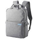 【ELECOM(エレコム)】カメラバッグ リュック オフトコ off toco 2way 撥水加工 ワンタッチ開閉 14インチPC収納 ペットボトルバンド グレ...