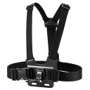 【ELECOM(エレコム)】GoPro HERO9 8 7 6 5 MAX用 マウント チェスト型 ハンズフリー撮影 クイックリリースバックルマウント ハーネス...