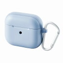 【ELECOM(エレコム)】AirPods 第3世代 ケース カバー タフスリム 衝撃吸収 カラビナ付 ワイヤレス充電可 MagSafe充電可 落下防止 ブルー...
