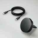 【ELECOM エレコム】ワイヤレス充電器 7.5W マグネット式 卓上 スタンド 壁掛け タイプC 入力 置くだけ充電 【 MagSafe 規格に対応した i...