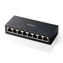 【ELECOM エレコム】スイッチングハブ LAN ハブ 8ポート Giga対応 1000/100/10Mbps 金属筐体 AC電源 ファンレス 静音 省エネ機...