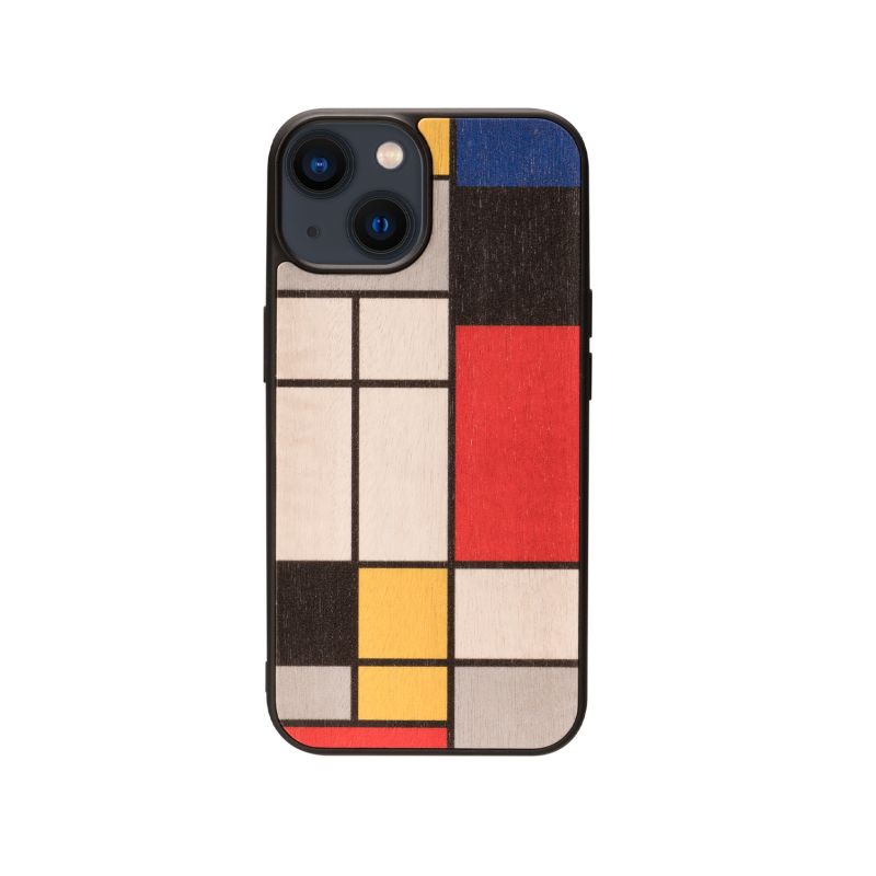 天然木ケース for iPhone 14 Mondrian Wood スマートフォン ケース スマホ アイフォン14 かわいい おしゃれ 