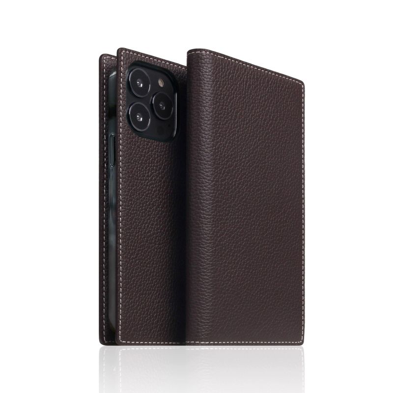 Full Grain Leather Case for iPhone 14 Pro ブラウンクリーム 牛革 手帳型 フルグレインレザーケース ブラウンクリーム スマートフォン スマホ アイフォン14 プロ おしゃれ 