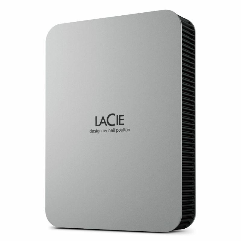 【ELECOM(エレコム)】LaCie 外付け HDD 4TB ポータブル Mobile Drive USB3.2 USB Type-C×1 【 Windows Mac iPad 対応 】ムーン・シルバー [▲][EL]