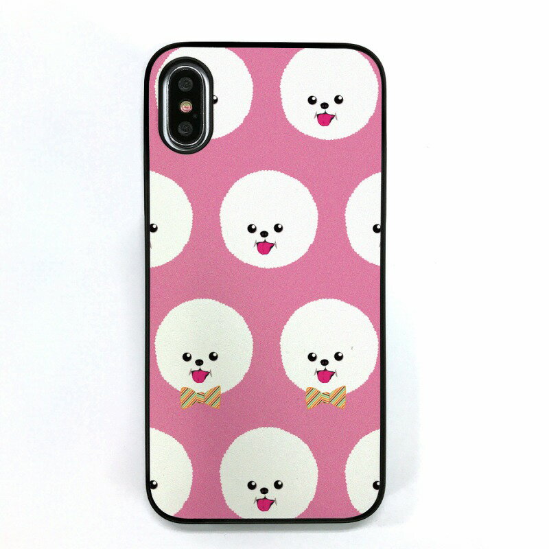 yDparksifB[p[NXjzwʃJo[^X}zP[X iPhone XS / X ubNP[X Fashionable Dog Bichon Frise X}[gtHP[X X}zP[X[][R]