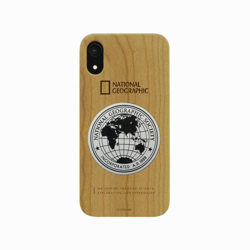 yNational Geographic(iViWIOtBbN)zwʃJo[^X}zP[X iPhone XR Metal-Deco Wood Case `F[Ebh X}[gtHP[X X}zP[X[][R]