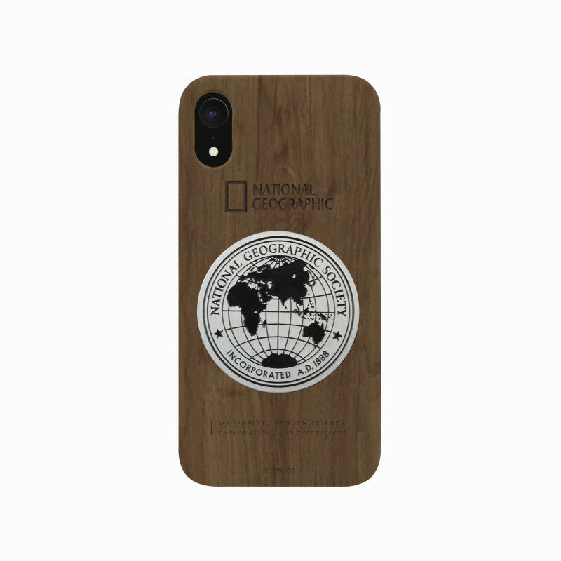 yNational Geographic(iViWIOtBbN)zwʃJo[^X}zP[X iPhone XR Metal-Deco Wood Case EHibg X}[gtHP[X X}zP[X[][R]