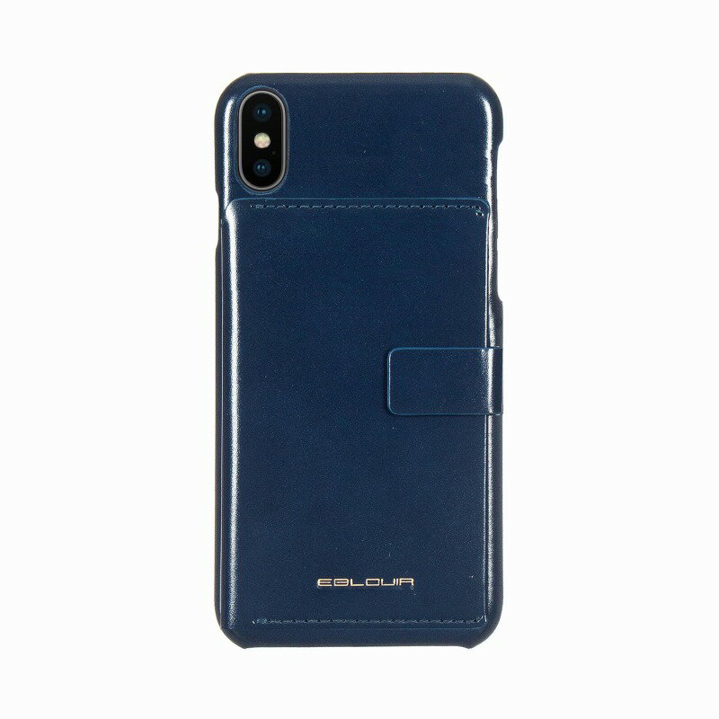 【Eblouir（エブルイ）】背面カバー型スマホケース iPhone XS / X BackPack Bar ネイビー スマートフォンケース スマホケース[▲][R]