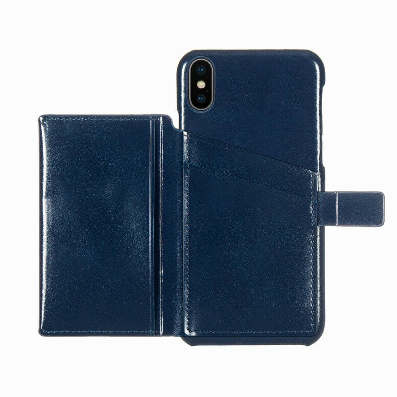 【Eblouir（エブルイ）】背面カバー型スマホケース iPhone XS / X BackPack Bar ネイビー スマートフォンケース スマホケース[▲][R]