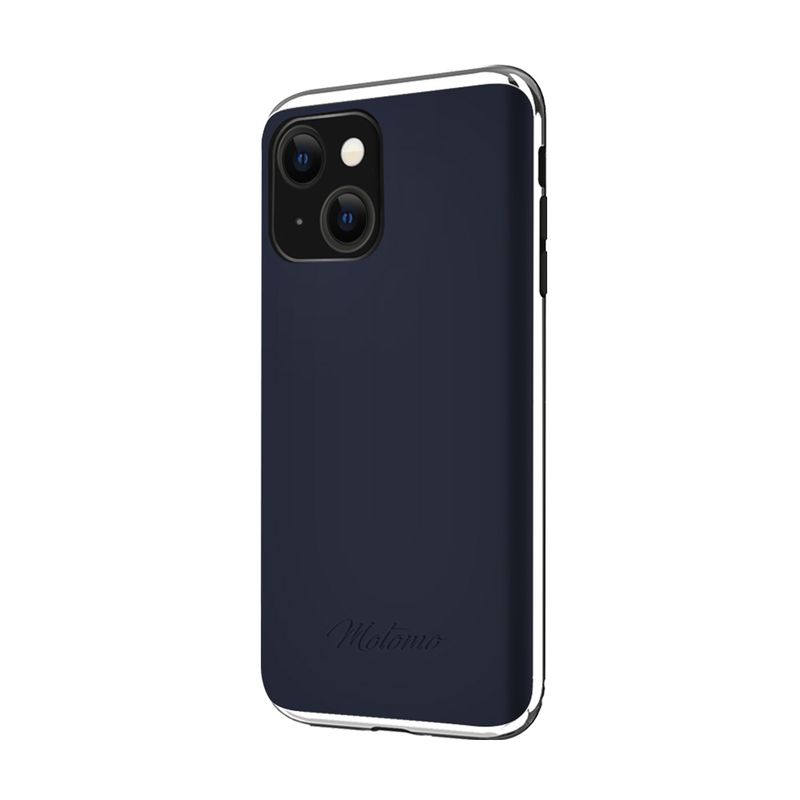 ymotomozINO LINE INFINITY CASE for iPhone 13 Chrome Silver Rayal Indigo lCr[~Vo[  X}zP[X wʃJo[^ [][R]