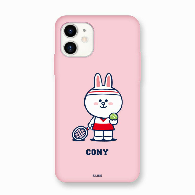 LINE FRIENDS iPhone 12/12 Pro用 Brown’s Sports Club カラーソフトケース（CONY） KCE-CSB068