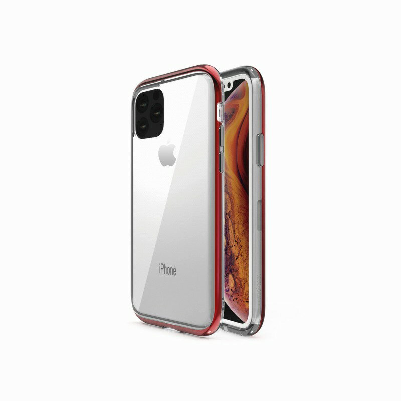 motomo iPhone 11 Pro用 INO LINE INFINITY CLEAR CASE ハイブリッドケース（red） MT16783I58R