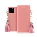 【dreamplus（ドリームプラス）】iPhone 11 Pro Tassel Jacket ピンク スマートフォンケース スマホケース 手帳型ケース[▲][R]