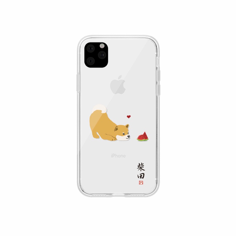 【abbi FRIENDS（アビィフレンズ）】iPhone 11 Pro Max しばたさんクリアケース スイカ 背面カバー型 スマートフォン…