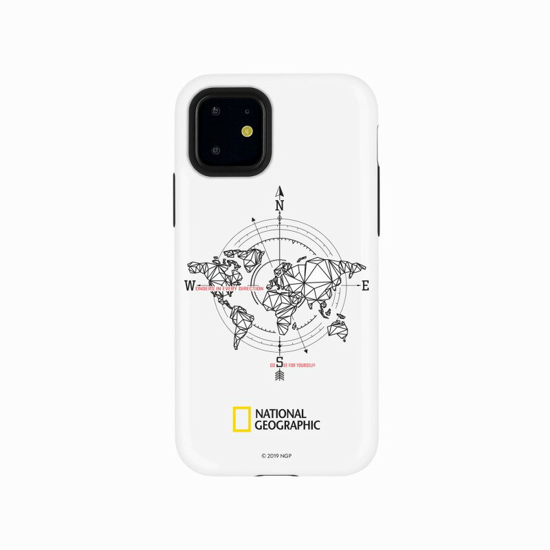 【National Geographic(ナショナル ジオグラフィック)】iPhone 11 Compass Case Double Protective ホワイト 背面カ…