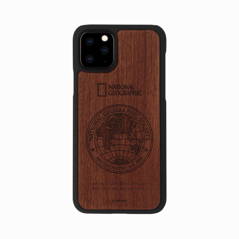 【National Geographic(ナショナル ジオグラフィック)】iPhone 11 Pro Max Global Seal Nature Wood ローズウッド 背…