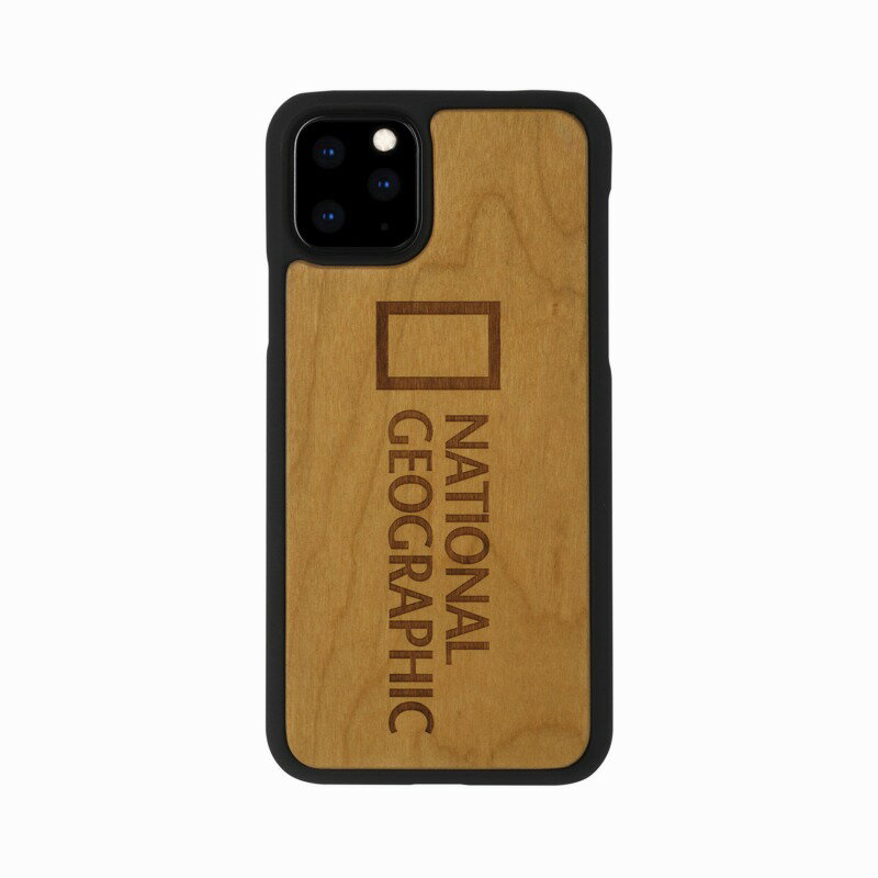 【National Geographic(ナショナル ジオグラフィック)】iPhone 11 Pro Max Nature Wood チェリーウッド 背面カバー型…