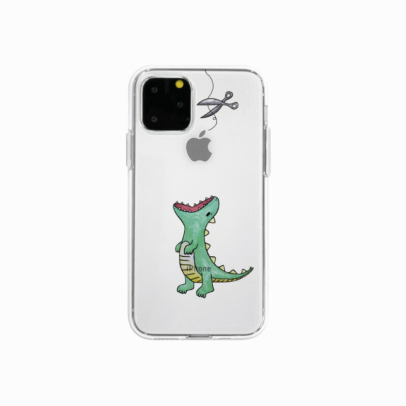 iPhone 11 Pro ソフトクリアケース ファンタジー はらぺこザウルス グリーン 背面カバー型 スマートフォンケース スマホケース